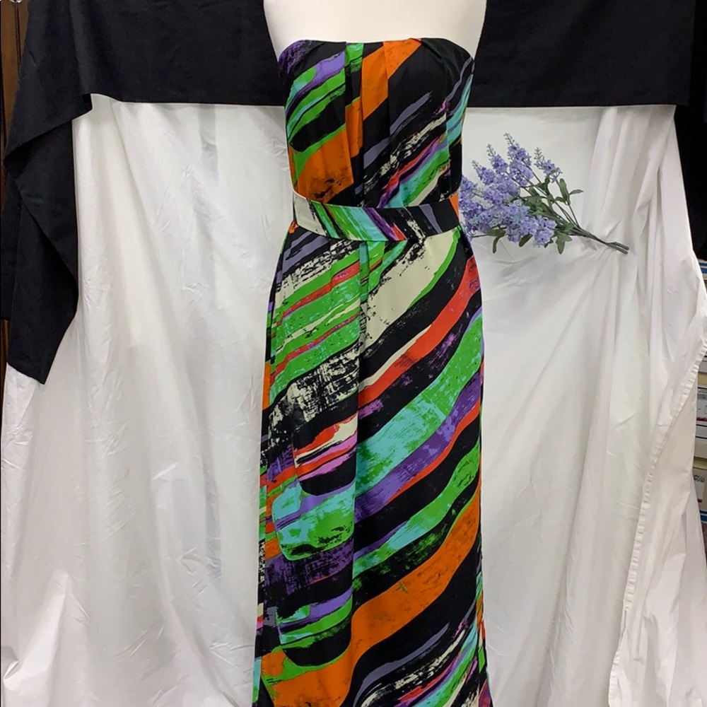 Julie Dillon New York Strapless Multi Color Dress